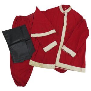 Primitive Antique Adult 36 Santa Claus Shirt Pants Hat Boot Cover Christmas Xmas